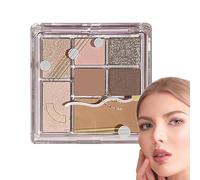 Colorful Eyeshadow Palette - 7 Colors Blendable Bright Makeup Palette,Waterproof Vibrant Colors Shades Cosmetics, Glitter Makeup Eyeshadow