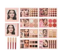 Colorful Eyeshadow Palette 8-Page Highlighter Blush Contour Lip Gloss Kit