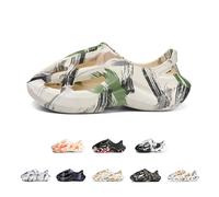 Colorful F,6,Foam Runners for Men Non-Slip Quick-Drying Outdoor Pillows Shoes Slip-On Soft Beach Sandals Walking Breathable Couple Sneakers Fashion Thick Slippers
