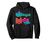 Colorful Famous Museums Louvre Uffizi Orsay Gallery Pullover Hoodie
