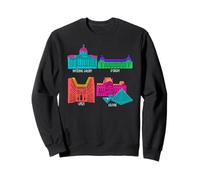 Colorful Famous Museums Louvre Uffizi Orsay Gallery Sweatshirt
