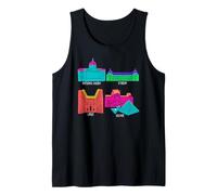 Colorful Famous Museums Louvre Uffizi Orsay Gallery Tank Top