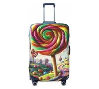 Colorful Fantasy Candy Country Elastic Travel Luggage Cover Suitcase Protector, Print Suitcase Baggage Cover Anti-Scratch
