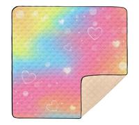 Colorful Fantasy Starry Sky Soft Foam Baby Gym & Activity Mat for Indoor Outdoor Washable Tummy Time & Crawling Mat for Baby Kids Toddlers Infants, 50'' x 50''