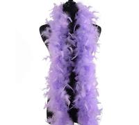 Colorful Feather Boa,2 Meters Long-Approx 60 G.for Crafts Fluffy Purple Feather Boa DIY Girl' s Fancy Dress Accessories Christmas Carnival,Dancing Wedding Party