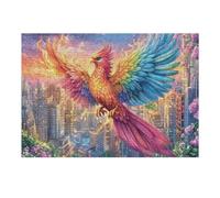 Colorful Feather Flying Eagle 300 Piece Jigsaw Puzzle for Adults Cute Pets Warm The Heart Jigsaw Weekend Craft Activity Parent Child Bonding Vibrant Design Perfect Festival Gift 300 PCS