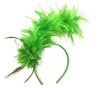 Colorful Feather Headband Fascinator Headband Cosplay Rainbow Hair Hoop Carnival Party Headdress for Easter Day, Multicolour Fancy Dress Accessory, Roaring 20s Fascinators for Women