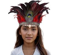 Colorful Feather Headband Fascinators For Adults And Children Feather Headwear Festival Accessories Feather Headband Indian Headdress Headpiece Carnival Costume For Easter Day (11-Hot Pink, One Size)