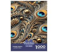 Colorful Feather Jigsaw Puzzles Puzzles for Adults Kids. 1000 Piece Impossible Challenge Toy Educational Games Home Decoration for Educational Games Gifts 38x26cm/1000pcs