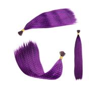 Colorful Feather Stripe Hair Tie High Temperature Silk Stick Ponytail Holder Elastic Rope Hair Accessory(100 violets)