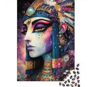 Colorful Feathered Headdress Jigsaw Puzzles Puzzles for Adults Kids. 1000 Pieces Whimsical Challenge Toy Educational Game Home Decoration for Adults& Kids Age 14 Years Up 70x50cm/1000pcs