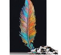Colorful Feathers 1000 Piece Jigsaw Puzzle Family Fun Jigsaws for Adults And Challenging Game,stress Relief Games And Unique Gifts 1000pcs (75x50cm)