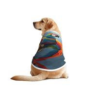 Colorful Feathers Dog Shirt Vest Dog Clothes- Breathable Cooling for Big Dogs, Sun Protection Comfort Wear for Golden Retriever, Husky, Alaska Outdoor Activities XX-Large