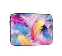 Colorful Feathers Printing 15 inch Laptop Case Essential Accessory for Commuting and Office Use