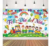 Colorful Feliz Dia Del Niño Backdrop Banner Large Size Mexican Children's Day Party Decorations Photo Backdrop Student Children's Day of Mexico Fiesta Party School Classroom Decorations Supplies