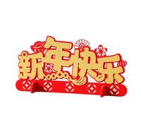 Colorful Felt 3D New Year Decoration Blessing Font Decoration for 3D Living Room or Study Spring Festival Accessories