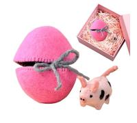 Colorful Felted Easter Eggs-7.5x7.5cm Easter Egg Toys,Felt Stuffed Animal,Sensory Stress Relief Toys For Teens Kids Adults Girls Boys Women Shelf Table Bed Sofa Couch Nursery Bedroom Living Room