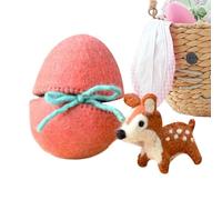 Colorful Felted Easter Eggs-7.5x7.5cm Easter Egg Toys,Felt Stuffed Animal,Sensory Stress Relief Toys For Teens Kids Adults Girls Boys Women Shelf Table Bed Sofa Couch Nursery Bedroom Living Room