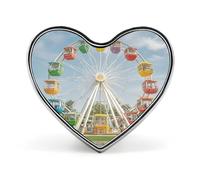 Colorful Ferris Wheel Lapel Pin Exquisite Fashion Brooches Personalized Buttons Badge Novelty Unique Button Pins Cute Heart Shaped Pins Metal Buttons for Backpack Hat Bag Jacket