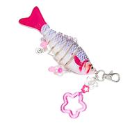 Colorful Fish Beaded Keychain for Bags and Artistic Beaded Flower Accessory Fish Sphere Keychain