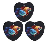 Colorful Fish Car Air Freshener, 3 Pcs Love form Hanging Air Freshener Cards, Long Lasting Fragrance Scented Cards for Car, Home, Office White-style
