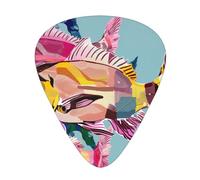 Colorful Fish Cartoon Printed Custom 12 Pieces Guitar Pick In A Box,The Pick Makes Sound Clear, Ukulele, Electric Bass (0.46 0.71 0.96mm)