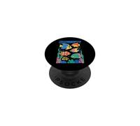 Colorful Fish Graphic Beach Women's Tropical Ocean Sea Life PopSockets Adhesive PopGrip