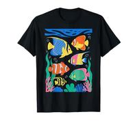 Colorful Fish Graphic Beach Women's Tropical Ocean Sea Life T-Shirt