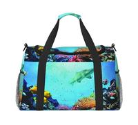 Colorful Fish Groups Print Womens Sports Bags Travel Bag -Duffel Bags for Men,Small Medium Weekender Overnight Bags for Women,Sport Gym Bag