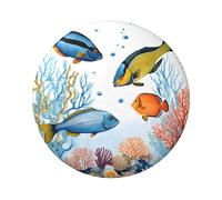 Colorful Fish In The Sea Round Badge - Durable Tinplate Design With Full Single-Sided Print, Perfect For Custom Gifts & Apparel Decoration