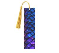 Colorful Fish Mermaid Scales Printed Metal Bookmarks M - Gold Lightweight Aluminium Book Marker for Books, Journals & Gifts, Ideal Book Lovers, Holiday Decor & Crafts
