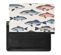 Colorful Fish Passport Holder with Card Slots Portable Passport Cover Compact Waterproof Passports Protector