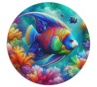 Colorful Fish Puzzle 1000 Pieces Jigsaw Rotundity Jigsaws Adults Kids Puzzles Impossible Challenging Puzzling Fun Creative Challenge 1000pcs (67.5x67.5cm)