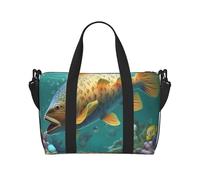 Colorful Fish Under The sea Print Travel Duffel Bag, Lightweight Water-Resistant Weekender Spacious Gym & Travel Bag for Men, Women & Teens