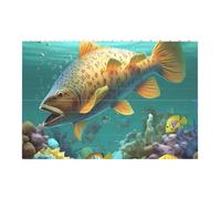 colorful fish under the sea Printed Jigsaw Puzzle 14.4x9.8 CM, Rectangular Puzzle Challenging Game for Adults Gifts, Family Fun Decorative Wall Decor