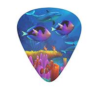 Colorful Fishes Printed Guitar Picks 12 Pack Picks Sampler With Storage Box For Guitar Bass Ukulele 0.46mm