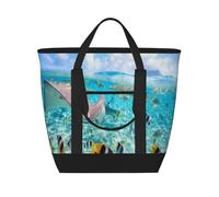 Colorful Fishes Printing,Lunch Bags Large Capacity Insulated Tote Bag For Women Men Work Picnic Travel