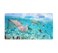 Colorful Fishes Printing,Mouse Pad Large Desk Pad Computer Keyboard Mouse Mat with Non Slip Rubber Base 40 x 70 cm