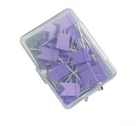 Colorful Flag Tacks Set of 50 Essential for Crafting and Paper Fixing on Bulletin Boards (purple)