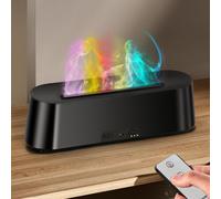 Colorful Flame Fire Diffuser Humidifier, Essential Oil Aromatherapy Diffuser with Remote Control 300ml Large Ultra-Quiet Aroma Diffusers 7 Colors with Auto-Off Protection Timing 2/4/6H for Home,Yoga..