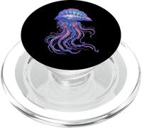 Colorful Floating Jellyfish Ocean Animal Abstract Art Marine PopSockets PopGrip for MagSafe