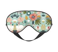 Colorful Flora Sleep Mask Night's Sleep Soft Eye Mask Adjustable Strap Works Nap Position Sleeping Aid