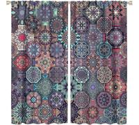 Colorful Floral 3D Blackout Curtains Thermal Insulated Noise Reduction Perfect for Living Room Bedroom Balcony & Kids' RoomsPremium Quality Decor