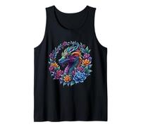 Colorful Floral Dragon Fantasy Winter Art Women Girls Tank Top