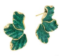 Colorful Floral Drop Earrings for Women Korean Style | Delicate maple leaf pattern, floral nature aesthetic, lightweight zinc alloy, vibrant color choices