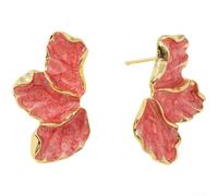 Colorful Floral Drop Earrings for Women Korean Style | Delicate maple leaf pattern, floral nature aesthetic, lightweight zinc alloy, vibrant color choices