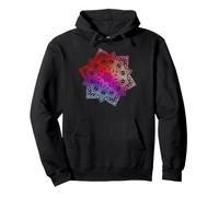 Colorful Floral Mandala Sacred Fractal Geometry Good Vibe Pullover Hoodie