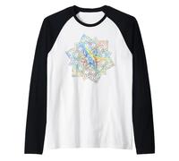 Colorful Floral Mandala Sacred Fractal Geometry Good Vibe Raglan Baseball Tee