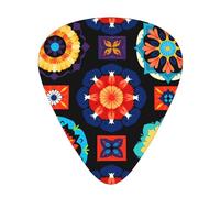 Colorful Floral Patterns Guitar Picks Gift Set - 12 Smooth Durable Plectrums For Acoustic, Electric & Bass Guitar, Perfect Present For Guitar Lovers & Musicians