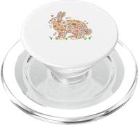 Colorful Floral Rabbit Matching Wild Animal Lover Kids PopSockets PopGrip for MagSafe